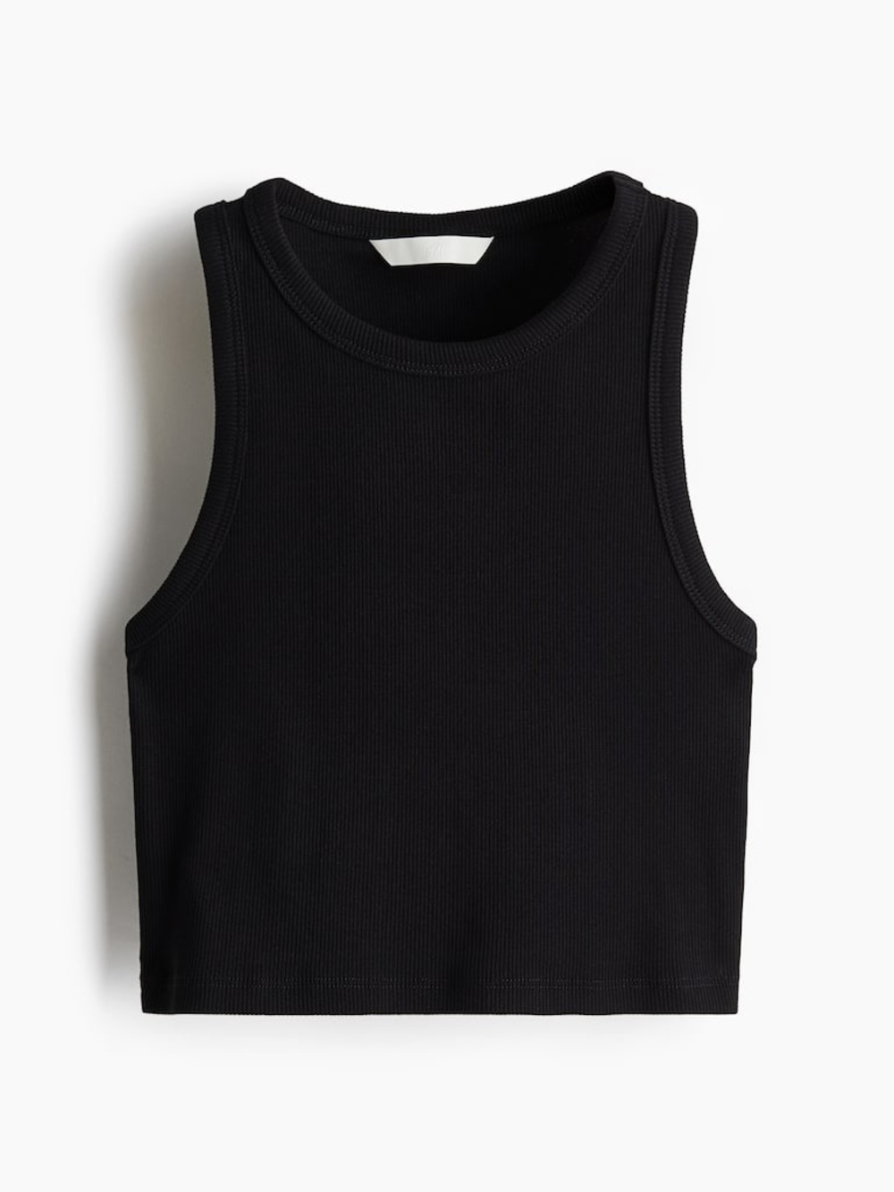 H&M Black Ribbed Cropped Tank Top 🖤 - Picture 2 of 8